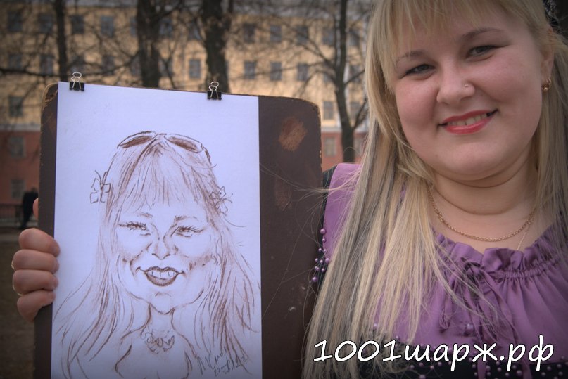 женский шарж